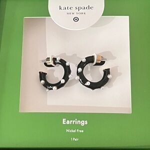 Kate Spade Black Hoop Earrings